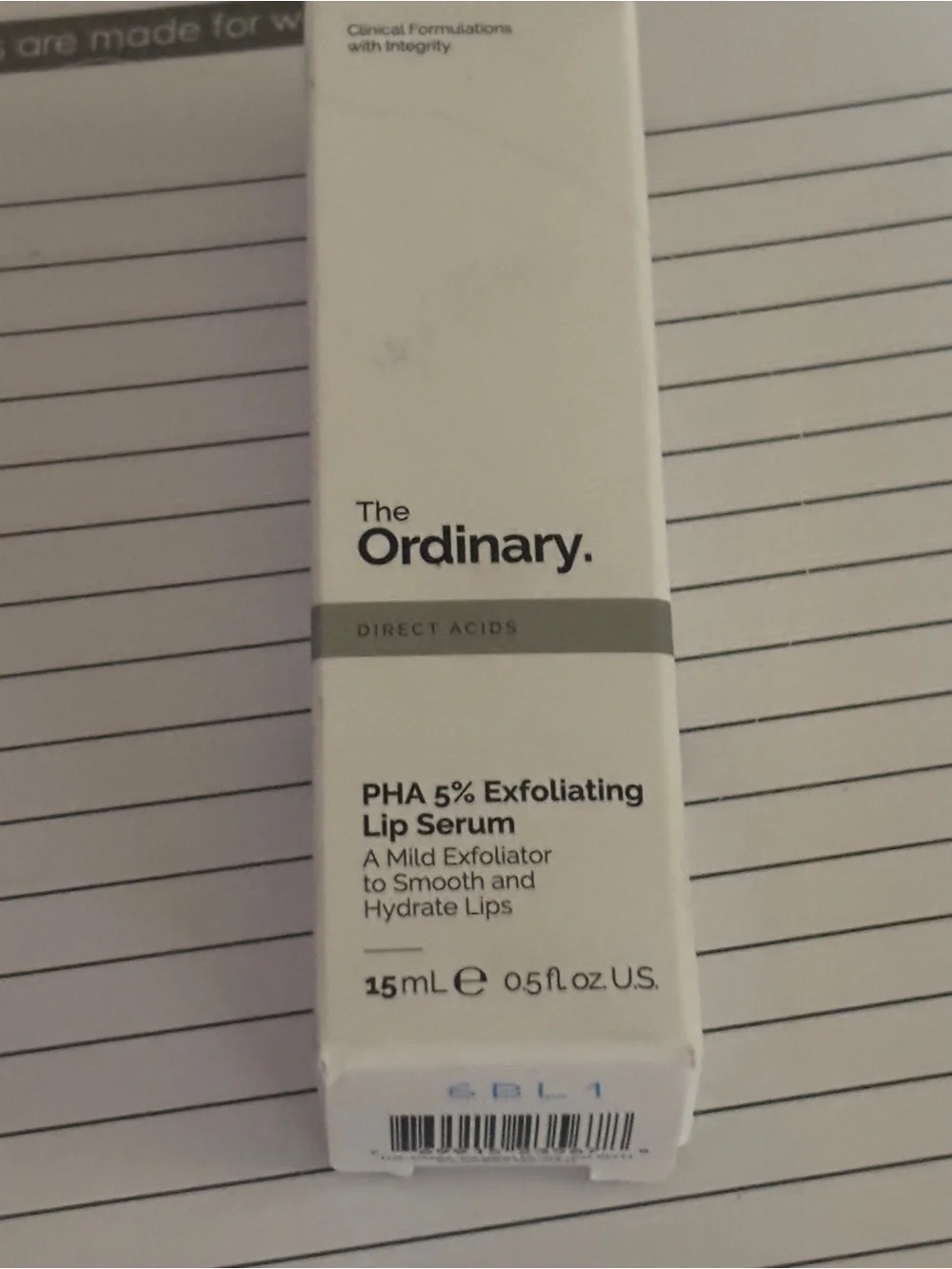 The Ordinary PHA 5% Exfoliating Lip Serum - White